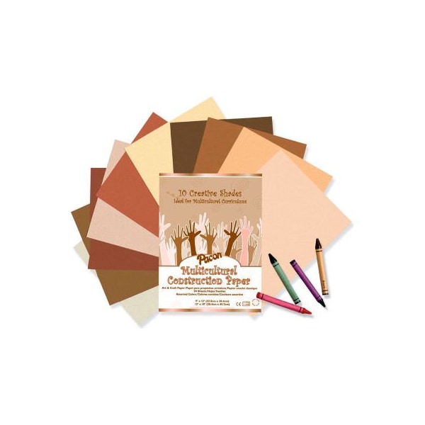 Pacon Corporation Pacon Multicultural Construction Paper, 18"x12", Assorted, 50 Sheets 9512 - main